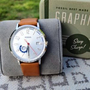 Women’s Muse Fossil leather watch - ES3790